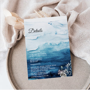 D'accompagnement Rustic Ocean Détails Mariage Carte de boîtier