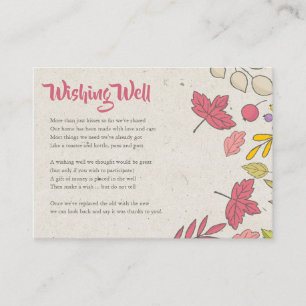 D'accompagnement Rustique Automne Floral Automne Wishing carte