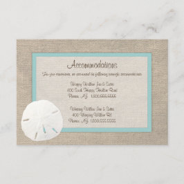 D'accompagnement Sable Dollar Beach Carte d'hébergement Turquoise