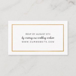 D'accompagnement Simple Gold Frame mariage RSVP carte en ligne