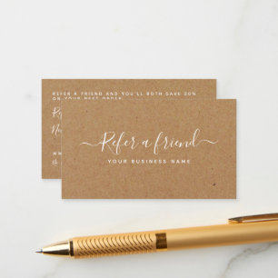 D'accompagnement Simple Script Rustic Country Kraft Carte de référe