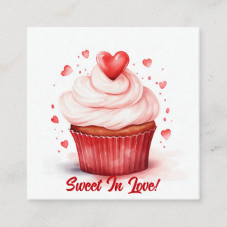 D'accompagnement Sweet In Love Hearts Cupcake Carte Saint-Valentin