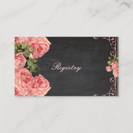 D'accompagnement Tableau noir vintage - Carte d'enregistrement