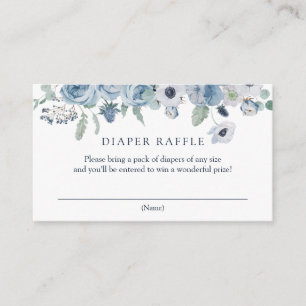 D'accompagnement Time for Tea Blue Floral Diaper Carte d'insertion
