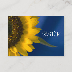 D'accompagnement Tournesol sur le mariage bleu carte de réponse RSV