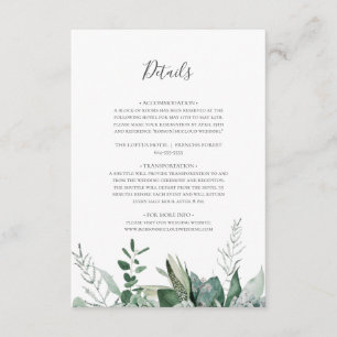 D'accompagnement Une verdure succulente   Détails Carte de boîtier