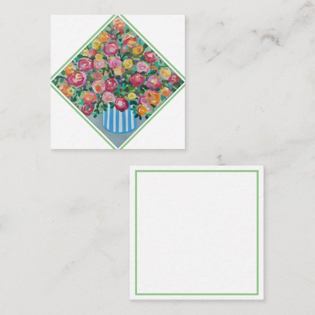 D'accompagnement Vase de la carte de boîtier rose (Devant / Derrière)