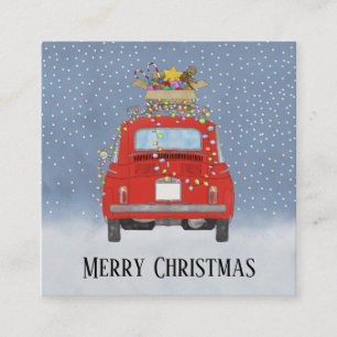 D'accompagnement Voiture rouge rétro avec cadeaux de Noël Carte de 