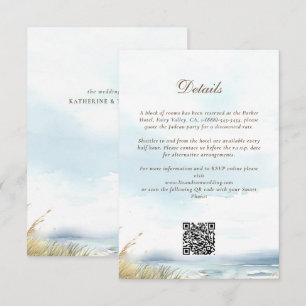 D'accompagnement Wild Beach Ocean Détails du Mariage Carte de boîti