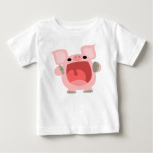 "D'ACCORD ! ! !" T-shirt pour bébé cochon en caric