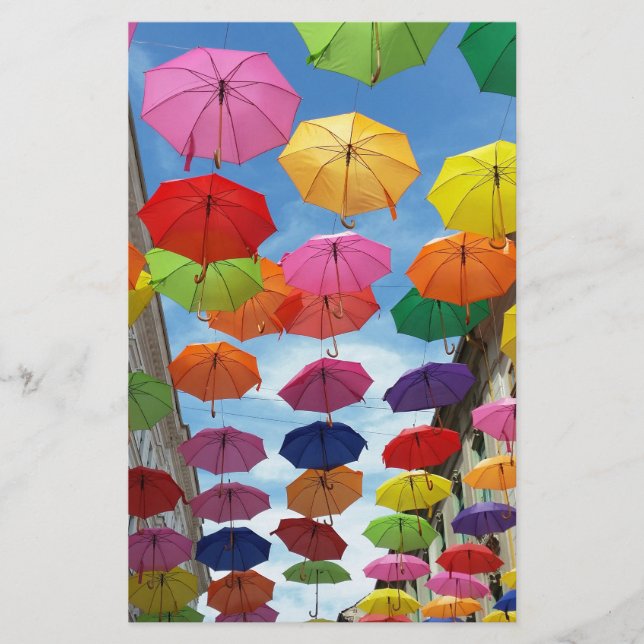 Dach aus Regenschirmen Briefpapier (Vorderseite)