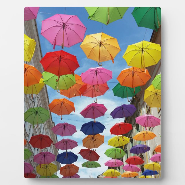 Dach aus Regenschirmen Fotoplatte (Vorderseite)