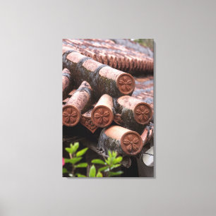 Dach des Okinawan-Hauses Leinwanddruck