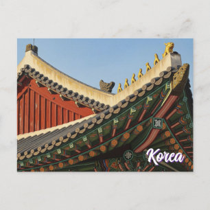Dach des Palastes Seoul Südkorea Postkarte