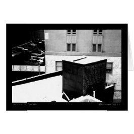 Dach Parkplatz Städtische Winterlandschaft