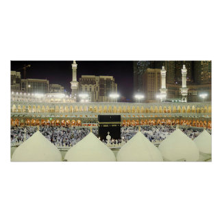 Dachansicht der Hadsch-Pilger an der Kaaba, Mekka Poster