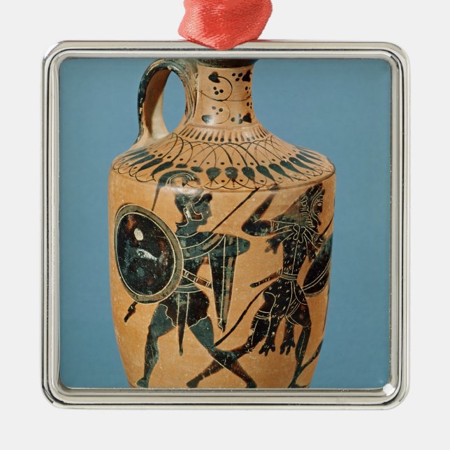 Dachboden-Art Lekythos Silbernes Ornament (Vorne)