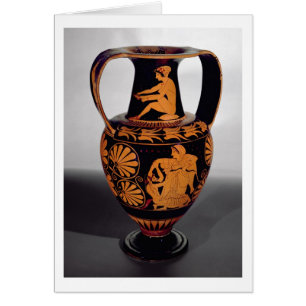Dachboden Rotzahl Amphora, der ein Satyr struggl