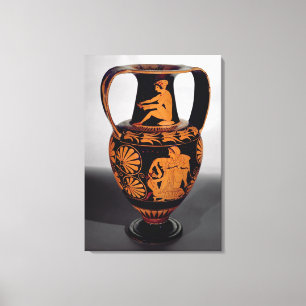 Dachboden Rotzahl Amphora, der ein Satyr struggl Leinwanddruck