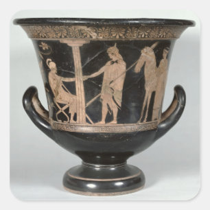 Dachboden Rotzahl kalyx krater Quadratischer Aufkleber