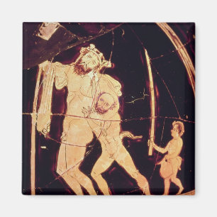 Dachboden Rotzahl Vase Magnet