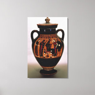 Dachboden Schwarzzahl Amphora, der die Geburt von Leinwanddruck