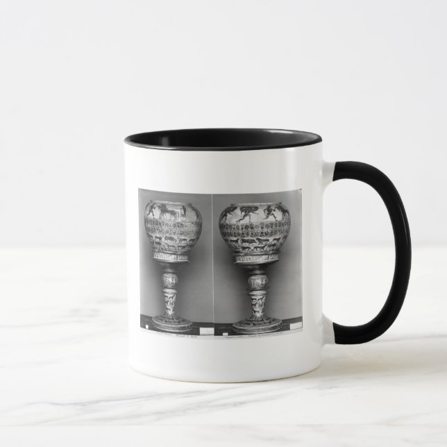 Dachboden Schwarzzahl dinos, c.590 BC Tasse (Rechts)