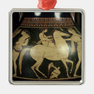 Dachboden Weißzahl Amphora Ornament Aus Metall