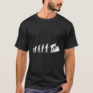 Dachdecke Evolution Funny Roofer Evolution T-Shirt