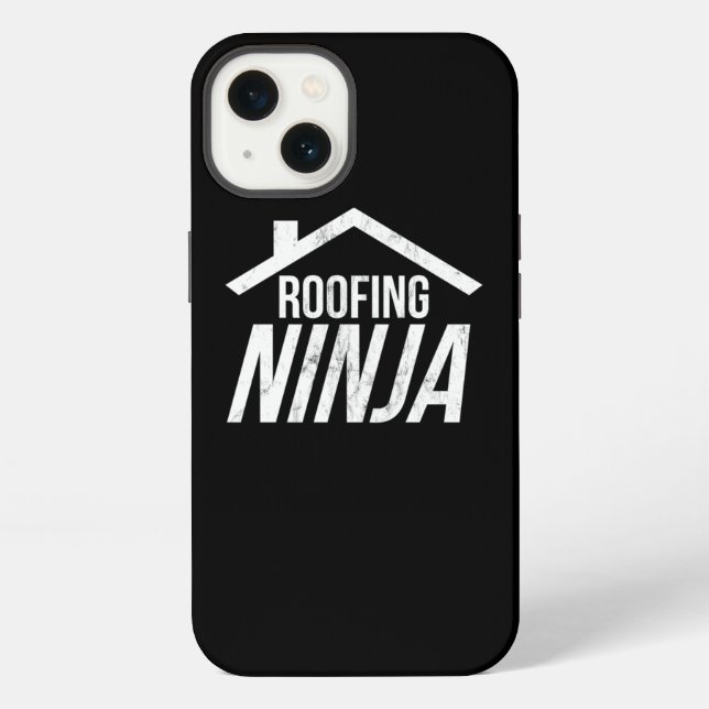 Dachdecker-Design Lustiger Ninja-Dachdeckerberuf  iPhone Hülle (Rückseite)