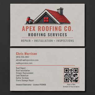 Dachdecker QR-Code Professional Visitenkarte