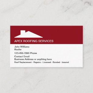 Dachdecker-Service Moderne Einfache Visitenkarten Visitenkarte