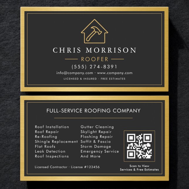 Dachdecker-Service-QR-Code Visitenkarte (Von Creator hochgeladen)