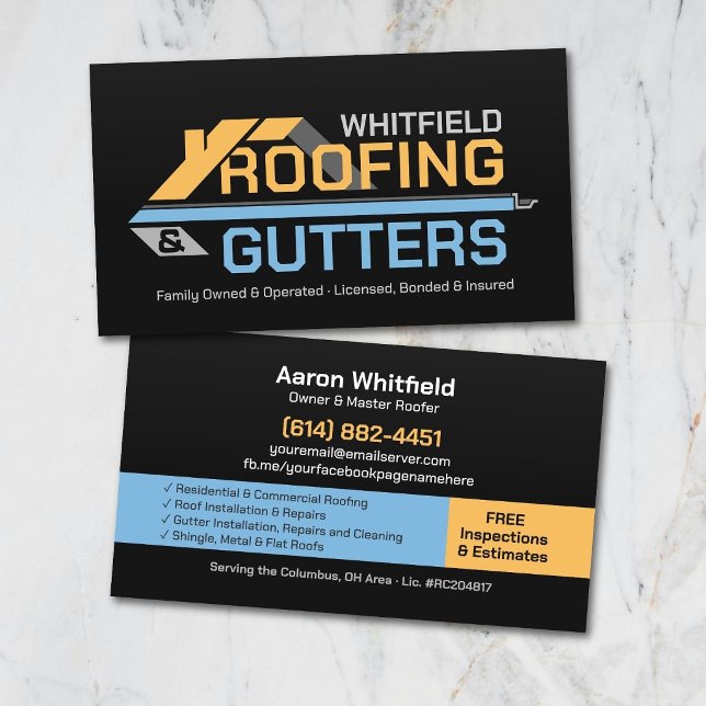 Dachdecker- und Dachrinnenbauer Visitenkarte (Von Creator hochgeladen)