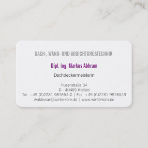 Dachdecker-Visitenkarte Visitenkarte