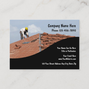 Dachdeckerbausteine mit großem Design Visitenkarte