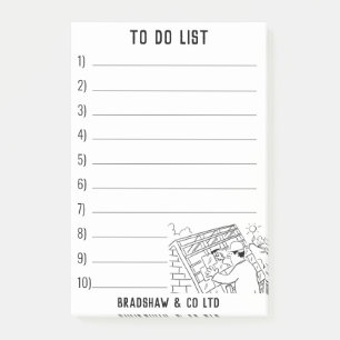 Dachdeckerreparaturen an PersonaliSe Post-it Klebezettel