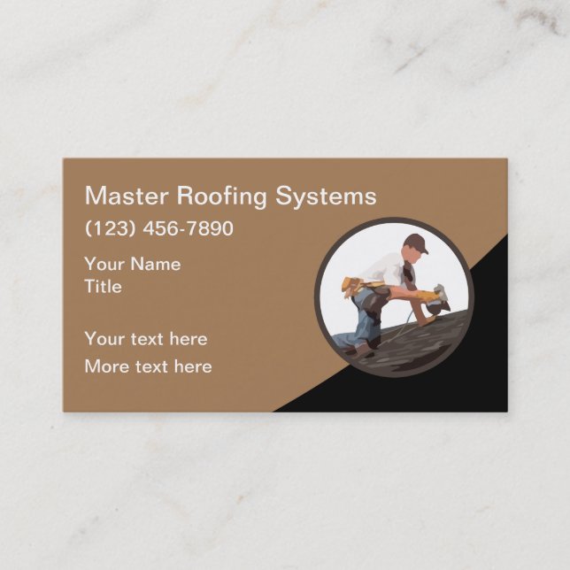 Dachdienstleistungen Moderne Business Card Design Visitenkarte (Vorderseite)