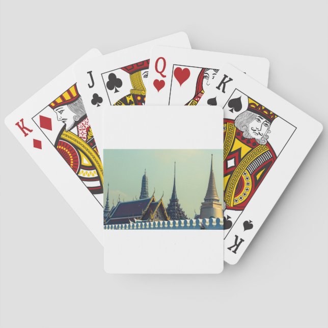 Dächer des Grand Palace in Bangkok Thailand Spielkarten (Rückseite)