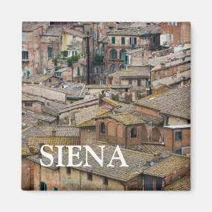 Dächer im Siena-Text-Fotomagneten Magnet