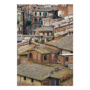 Dächer im vertikalen Fotodruck Siena