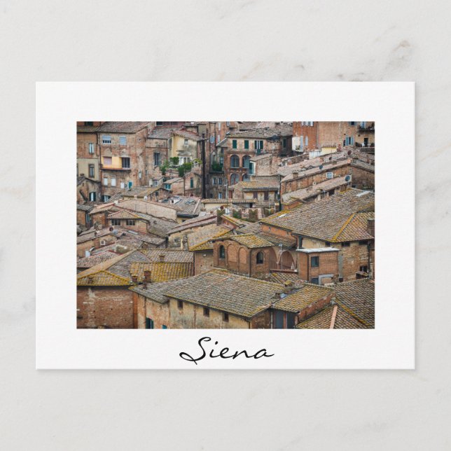 Dächer in Siena, weiße Grenz-Postkarte Postkarte (Vorderseite)