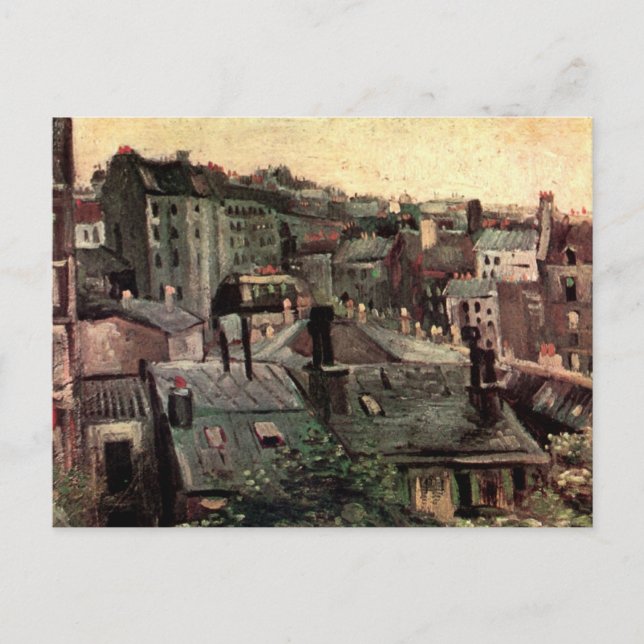 Dächer und Backs von Häusern von Vincent van Gogh Postkarte (Vorderseite)