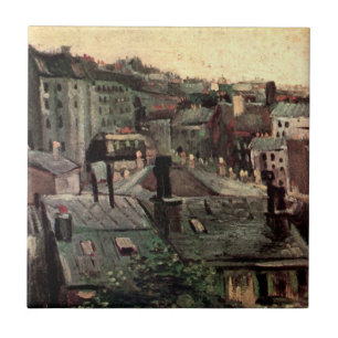 Dächer und Hinterhäuser von Vincent van Gogh Fliese