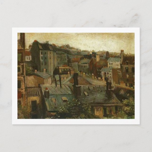 Dächer und Hintern von Häusern, Van Gogh Fine Art Postkarte (Vorderseite)