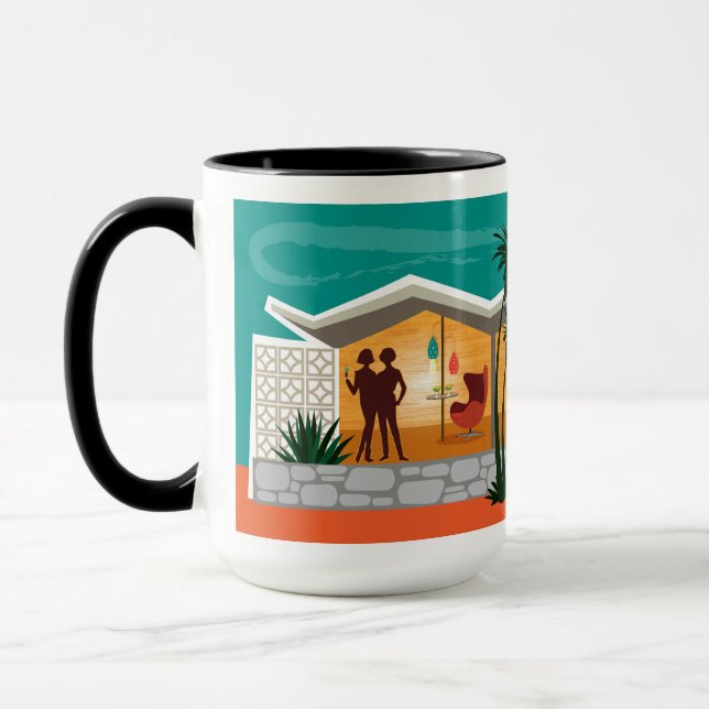 Dachgeschoss Haus Mitte Jahrhundert - Mädchen nur Tasse (Links)