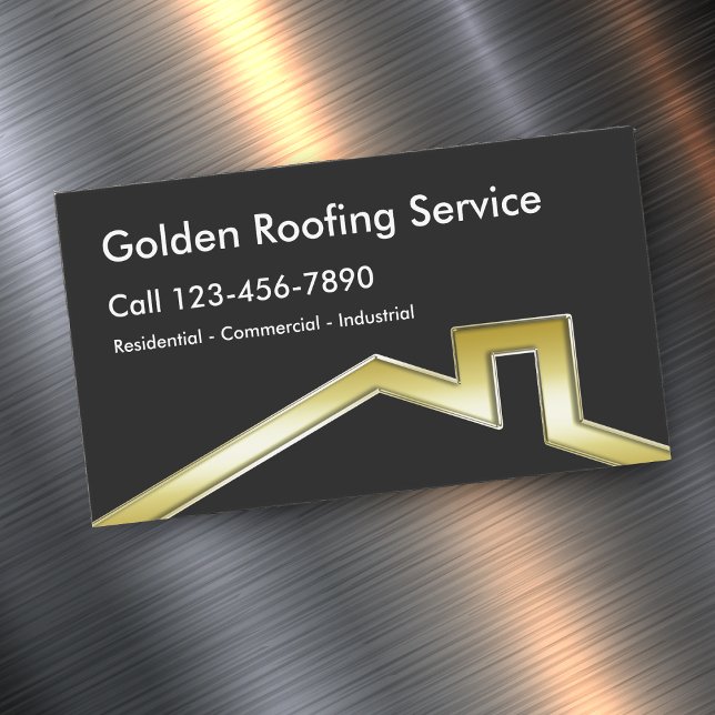 Dachgeschossmagnete Magnetische Visitenkarte (Roofing Business Cards by CustomBusinessTemplates)