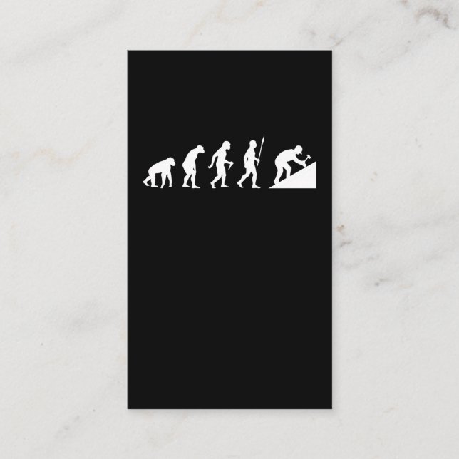 Dachhammer und Dachdecker für Evolution Visitenkarte (Vorderseite)