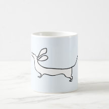Dachs EinLine-Illustrations-Tasse