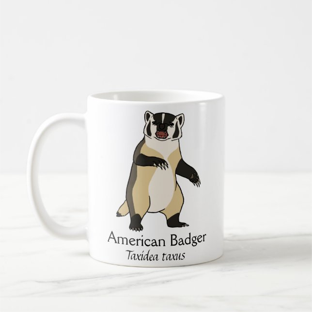 Dachs gegen Dachs-Tasse Kaffeetasse (Links)